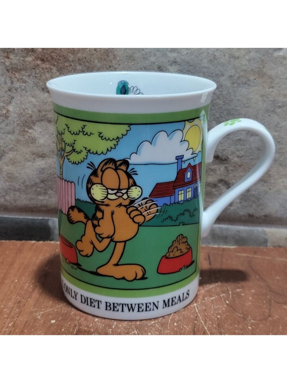 Garfield Porcelain Collector Mug Danbury Mint Garfield and Dieting
